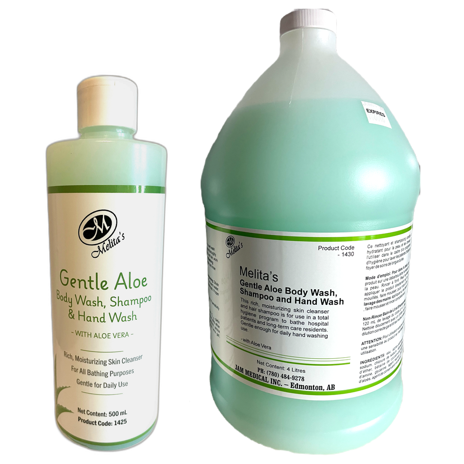Melita's Gentle Aloe Body Wash + Shampoo + Hand Wash